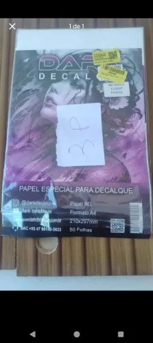 Papel A4 para decalque 210x297mm