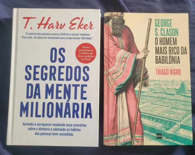 Livro o homem mais rico da babilônia e Segredos da mente milionária 