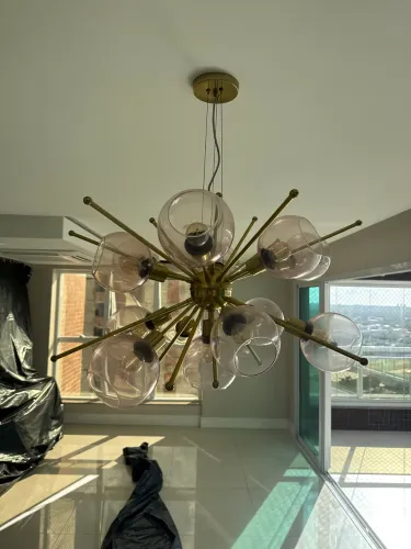 Lustre Sala Dourado