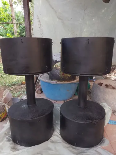 Halteres caseiros latas fixo 11,8kg cada 