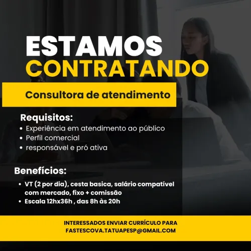 Vaga Consultora de atendimento
