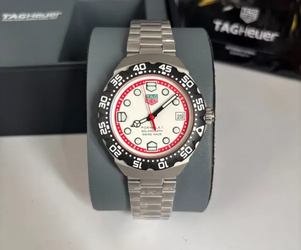 Relogio Tag Heuer Solargraph Branco - 38mm - Premium AAA+ - Automático