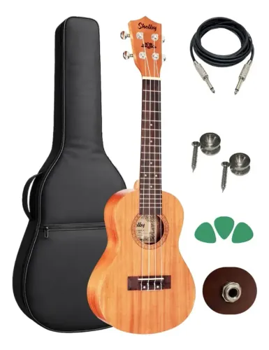 Ukulele Concert Shelby Elétrico Su23m Capa + Brinde