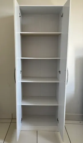 Armarinho Multiuso 2 Portas 5 Divisórias Branco