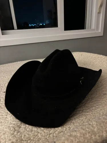 Chapéu Country Cury Preto Pelo e Lã (Excelente Estado)