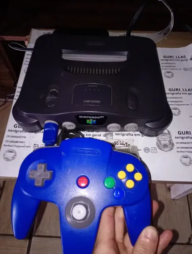 Nintendo 64 completo americano funcionando perfeitamente