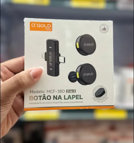 Microfone lapela duplo 