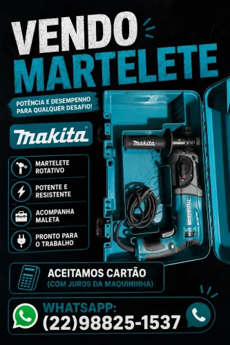 Martelete Makita Rotativo com Maleta - Excelente Estado