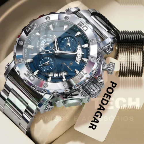 RELÓGIOS MASCULINO EXECUTIVO PREMIUM POEDAGAR [LUXO E A ELEGÂNCIA QUE SEU SUCESSO MERECE]