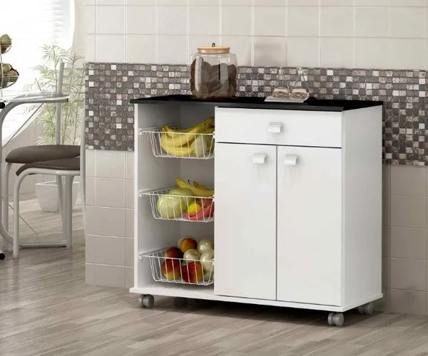 Fruteira Isis Branco Tmp Preto Até 12x - Frete Grátis 