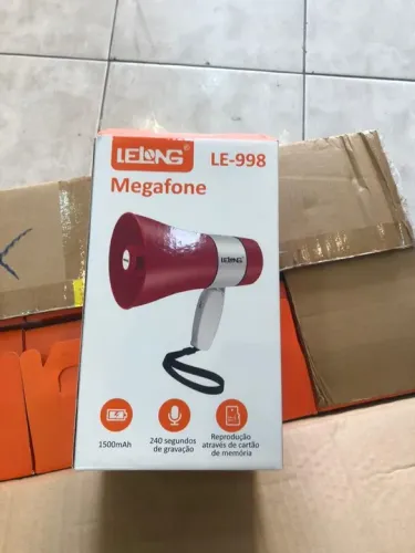 Megafone Portátil Recarregável Música E Gravador 20w Lelong le-998