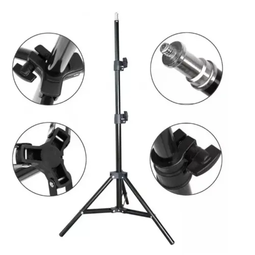 Tripé para Ring Light Iluminação de Estúdio 2.10M - WZetta