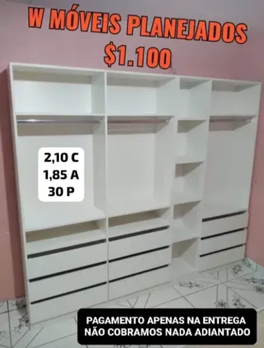 Closet 9 gavetas em MDF (Entregamos direto da Fábrica)