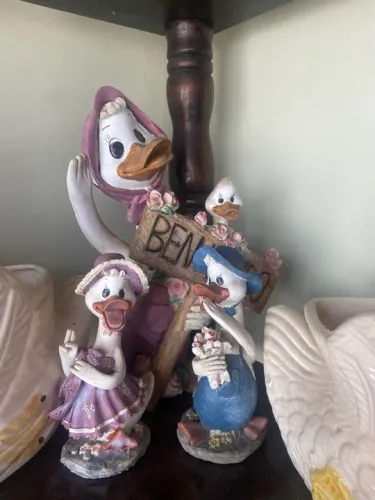 Família de Patos Decorativos trio em resina