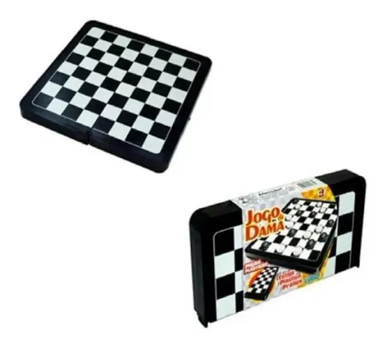 Jogo De Dama Tabuleiro / Estojo De Plástico
