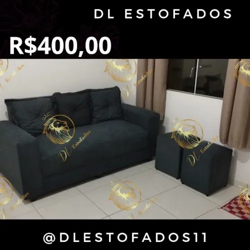 Sofá 3 Lugares - todas as cores - Novo