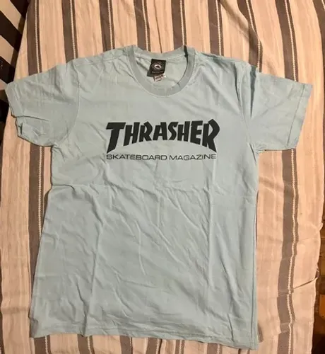 Camiseta Thrasher Magazine Skate Mag - Azul Claro