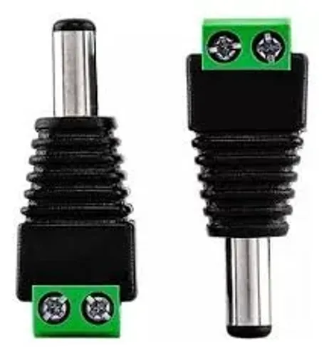 Conector Plug P4 com borme Macho para CFTV LEDs Câmera Fonte