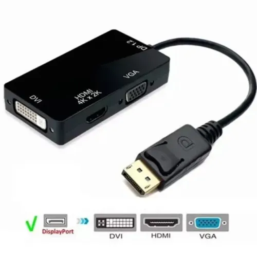 adaptador displayport x hdmi/vga/dvi kp-ad110 knup