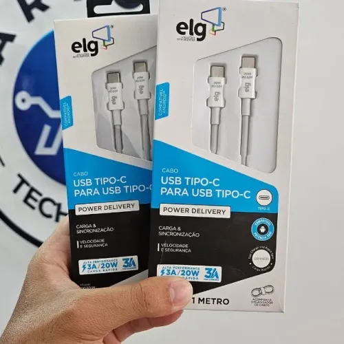 Cabo ELG Tipo-C e Lightning para iPhone C/ Garantia de 1 ano