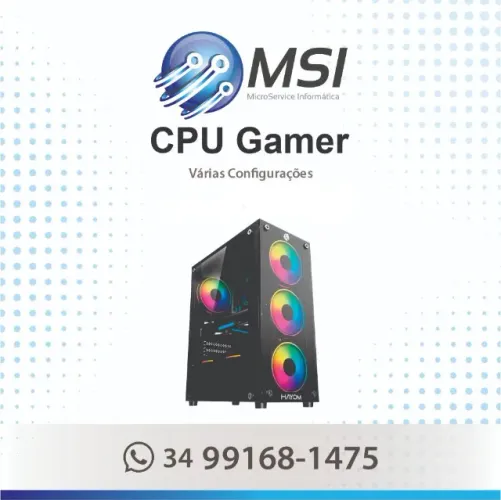 CPU Gamer i5 nona geração com 16 gigas ssd de 480 gigas placa de video 8 gigas