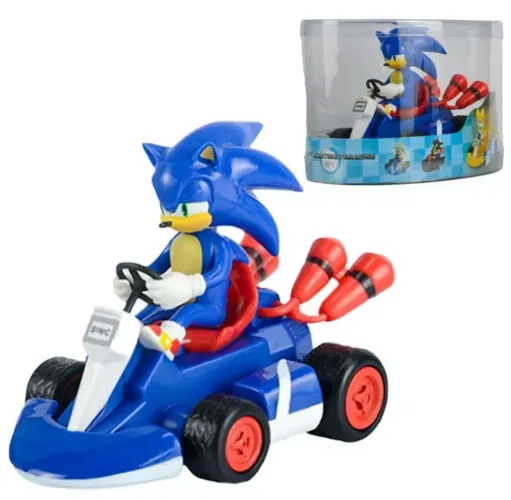 Carrinho Sonic Kart de fricção