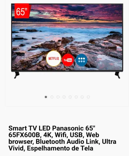 SMART TV PANASONIC 65 aproveitem baixou