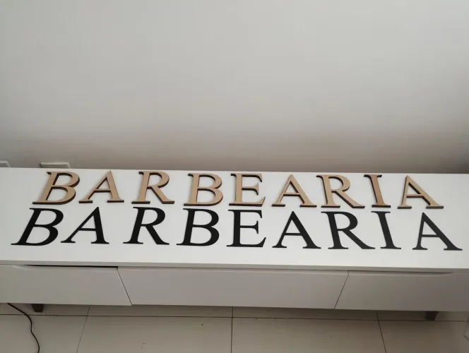 Kit com 9 Letras em MDF Cru tamanho 15cm 3mm para Barbearias 