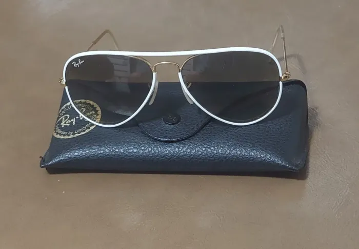 Ray-Ban Aviador Branco Feminino (ORIGINAL)