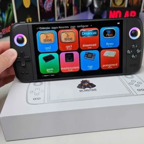 Console Portátil Retro M27 SJGAM - Tela HD, Milhares de Jogos e Design Ergonômico