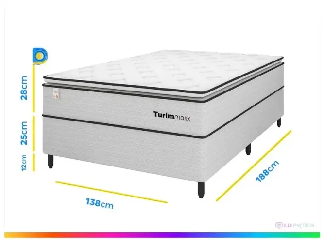 Cama Box (Box + Colchão) Casal Plumatex