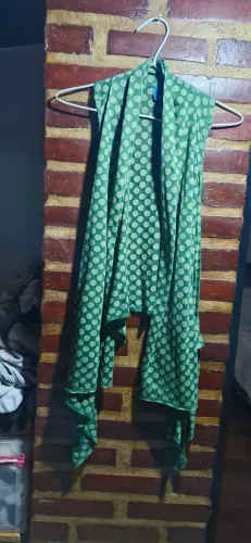Colete verde com bolinhas farm tam p