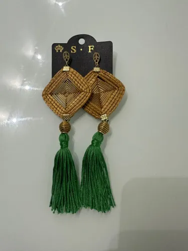 Brinco argola de capim dourado original do Tocantins