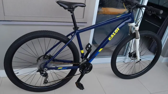 Bicicleta Montain Bike Caloi Explorer Expert 2021 Shimano Deore 30v aro 29 tam 19 cor azul