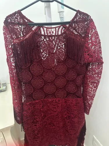 Vestido com franja