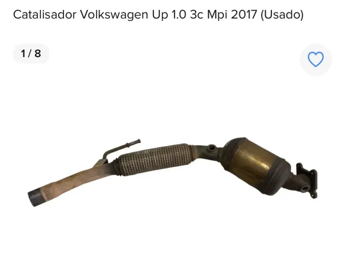 Catalisador Volkswagen Up 1.0 3c Mpi 2017 (Usado)