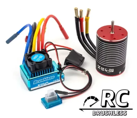 Motor Brushless RC 3650 + ESC 120A - Automodelo TRAXXAS, AXIAL, TAMIYA e outros 1/10 e 1/8