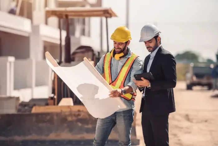 Construção de casas e lojas