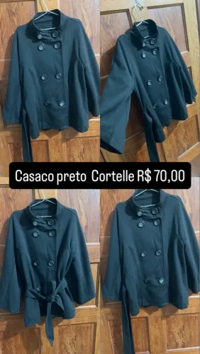 Casaco Preto Cortelle