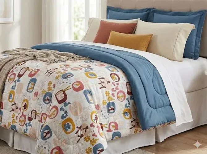 Edredom de casal Sonhart 100% algodão de malha