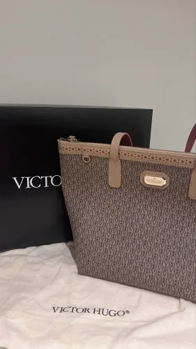 Bolsa Victor Hugo couro canvas