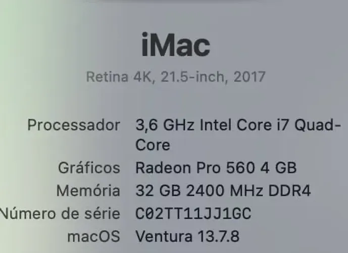iMac 4K 32 de ram 1Tb Fusion Drive zerado