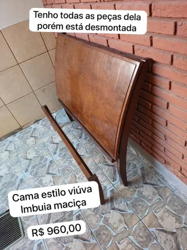 Cama Estilo Viúva Imbuia Maciça