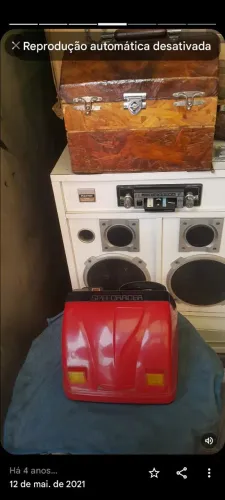 Gabinete som antigo polivox com toca fitas tkr embutido 570,00  Speed Racer - Brinquedo o