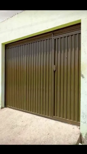 Portão de garagem - Metalon galvanizado 