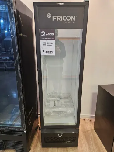 freezer vertical porta de vidro slim 284L - a pronta entrega 