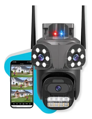 Câmera A35 Wifi 6 Mp 4k Lente Dupla Smart Vigilância