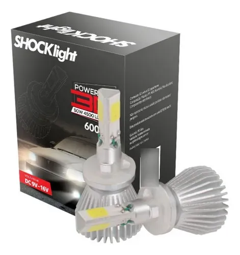 Par De Lâmpada Powerled 3d 6000k 12v 50w 4500 Lumens