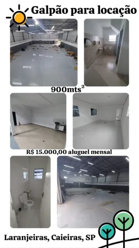 Galpão, locação mensal em Caieiras, 900mts²