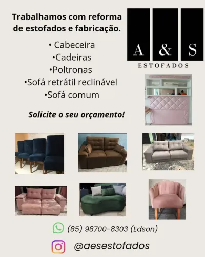 Trabalhamos com fabricação de sofá e reforma s